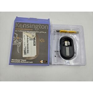 Kensington MicroSaver Keyed Retractable Notebook Lock 4ft Steel Cable